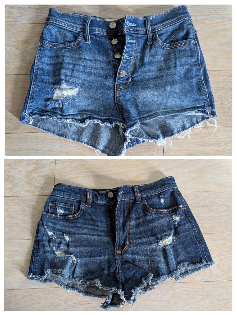 Set Of 2 Hollister High Rise Denim Shorts